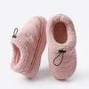 Fashion Crestar Women Fur Cotton Shoes Fashion Outdoor Waterproof Down Men Cotton Slippers Winter Indoor Warm Non-slip House Fluffy Shoe