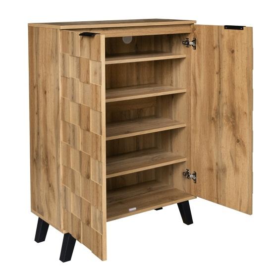 Storage Sideboard Sideboard, Modern Shoe Cabinet with 5 Compartments, Dimensions 80.5 X 35 109.5 Cm, Adjustable Shelves Wood