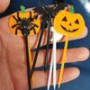 Halloween Theme Food Toothpicks Food Forks Fruit Fork Food Pick Plastic Material
