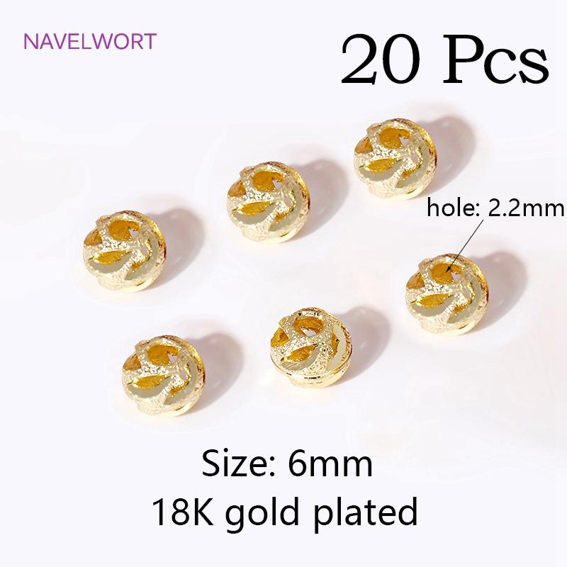 

Separators For Beads 18K Gold Plated Brass Spacer Beads For Bracelet Making,Beads Separators,Beading Jewelry Accessories