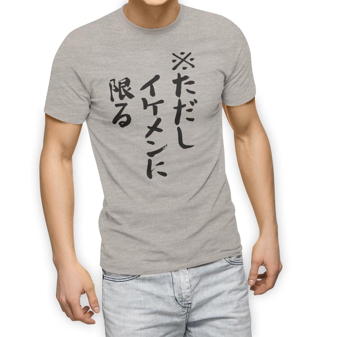 

3XL экипаж белый персонажи [igsticker] Мужская футболка, размер, с принтом, стильная, горловина, серая, футболка, 002321, японский/японский узор, кандзи, серый