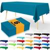 Homaxy Versatile Disposable Table Cloth  Plastic Waterproof Tablecloth Decorative Rectangle Table Covers of Party Camping Picnic