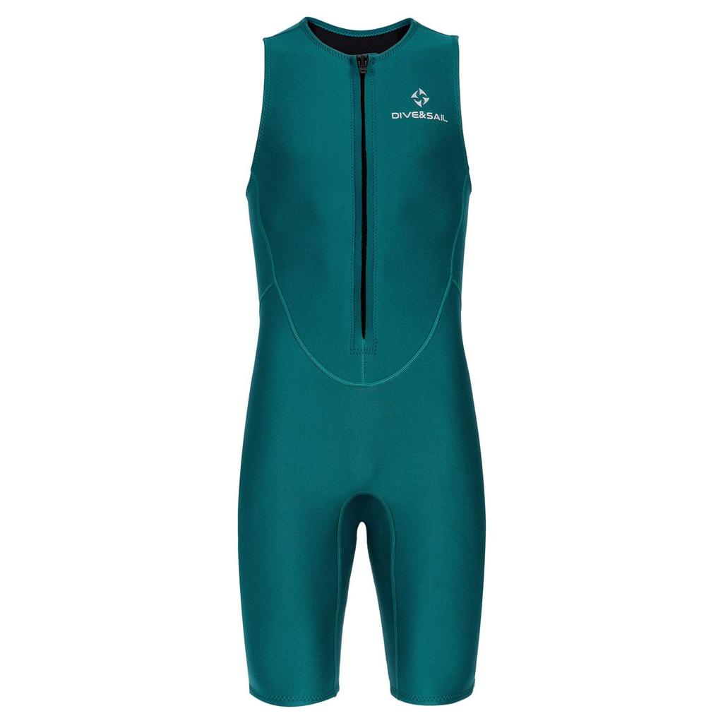 Herren 2mm Neoprenanzug Overall Ärmellos Reißverschluss vorne Einfarbig Body Schnorcheln Surfen Tauchen Badebekleidung