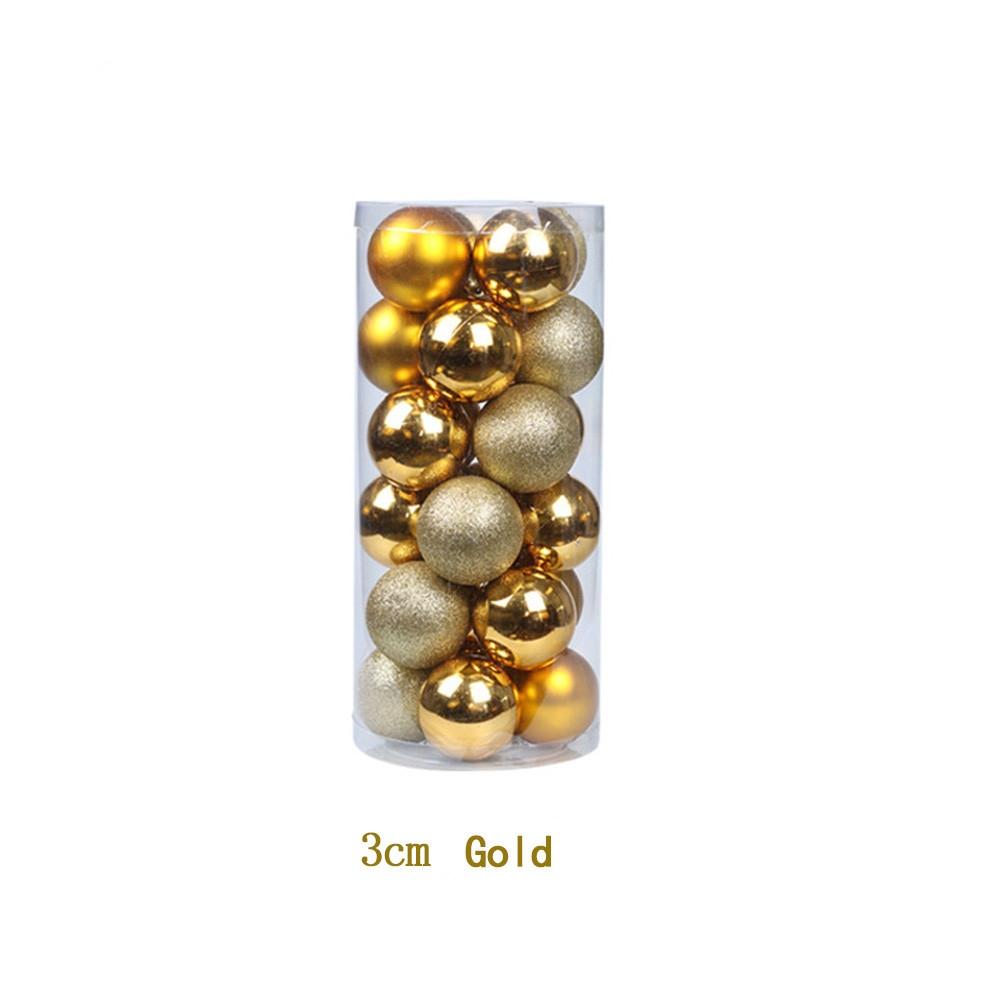 Elegant Pack of 24 Plastic Christmas Ornament Balls Shiny Matte Glitter