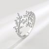 Copper Ring Classics Zircon For Women Luxury Shining Beautiful Ring Fashion Wedding Party Women Jewelry Branch