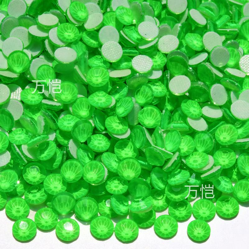 Green Series Glass Hot Drill, Crystal Hot Melt Adhesive Imitation Austrian Hot Drill Diy Clothing Luggage Rhinestone Jewelry Accessories