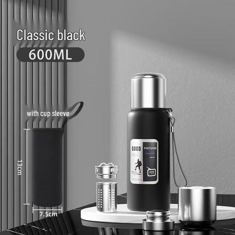 Drop-Resistant 316 Stainless Steel Travel Thermos Pot for Men - Portable, Large Capacity Outdoor Water Cup