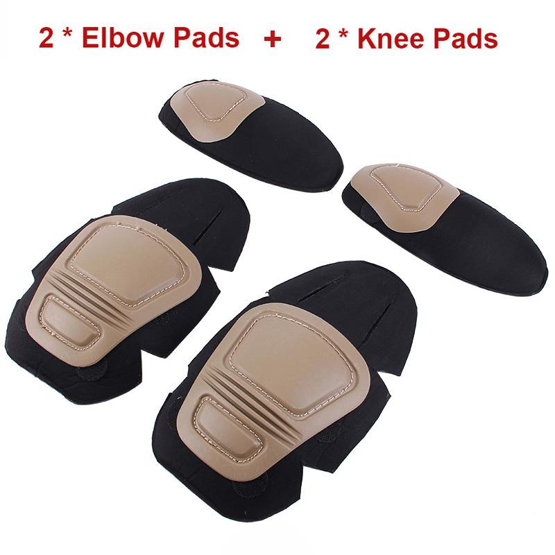 Militarny Taktyczny Kombinezon g2 g3 Nakolanniki i Wsparcie Łokciowe Paintball Airsoft Nakolanniki Interpolowany Zestaw Ochraniaczy Kolan