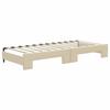 Vidaxl Sofa Rozsuwana Z Materacami, Kremowa, 80X200 Cm, Tkanina