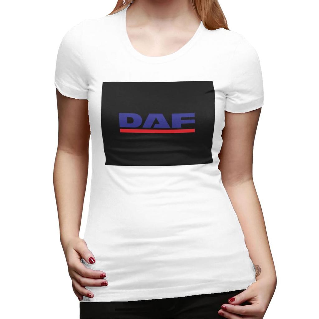 DAF Red Design Miglior Logo T-shirt per Donna Girocollo Streetwear T-shirt Donna Manica Corta Abbigliamento Estivo Top
