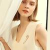 2pcs Fashionable delicate clothes button pin corsage, made of synthetic Zirconia and alloy. It is the waist circumference of the pants that is revised