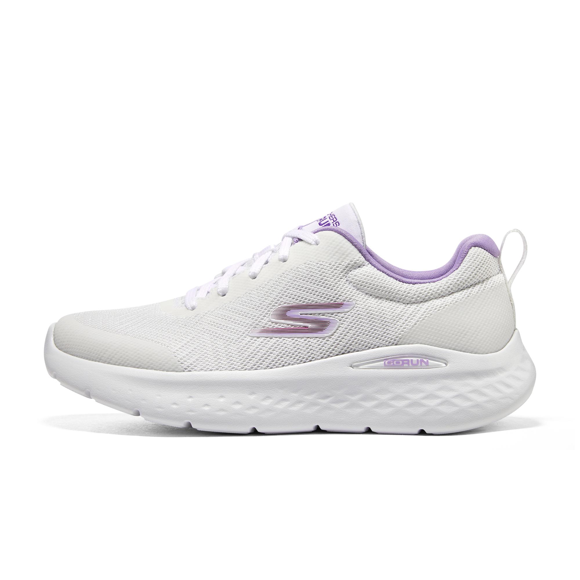 Skechers Go Run Lite Lightweight Cushioning Support Running Shoes Women sneaker White Purple 129425-WPR 38