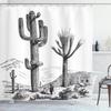 Cactus Shower Curtain,Western Nature Wild West Nature Sunset In Sonoran Desert Near Phoenix Fabric Saguaro Bathroom Curtain Sets