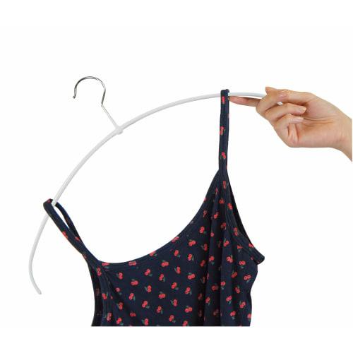 MAWA Non-Slip Hangers (Set of 5 Slim Body Hangers) Pure White 119575