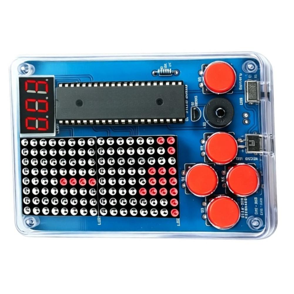 DIY Game Console Kit Based on 51 Microcontroller Architecture with Tactile Push Buttons and Passive Buzzer Audio Output
