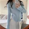 Sweet Mink Fleece Soft Waxy Sweater for Women's Autumn and Winter Tight-fitting Warm Inner Knitted Sweater Winter Niche