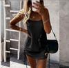 2025 Spring/Summer Sexy Spaghetti Strap Drawstring Mid-Waist Bodycon Backless Dress for Women