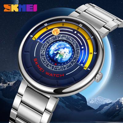 Creative Planet Watch Men Fashion Ultra Thin Watches Men Business Stainless Steel Quartz Watch Casual Watch For Man