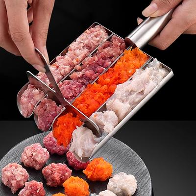 Set para hacer albóndigas antiadherente de fácil liberación - Cuchara manual para albóndigas para bolas de pescado sin esfuerzo - Herramienta de cocina ideal para cocinar en casa