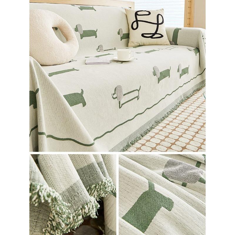 

Новые чехлы для диванов, чехлы для диванов из синели, полный комплект, универсальные пылезащитные, универсальные коврики для дивана Four Seasons 180*130cm зелёный