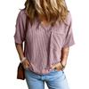 New European and American Popular Loose V-neck Short-sleeved T-shirt European and American Women's Clothing Factory