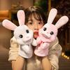 35cm Baby Hand Puppet Plush Toy Cartoon Rabbit Role Play Tell Story Cloth Doll Educational Toys for Children Kids