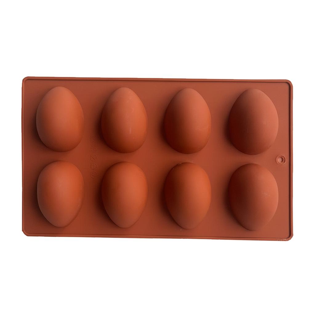 8-Cavity Easter Egg Shape Silicone Molds Baking Supplies Egg Shaped Silicone Molds for Cake Decorating Chocolate Candy