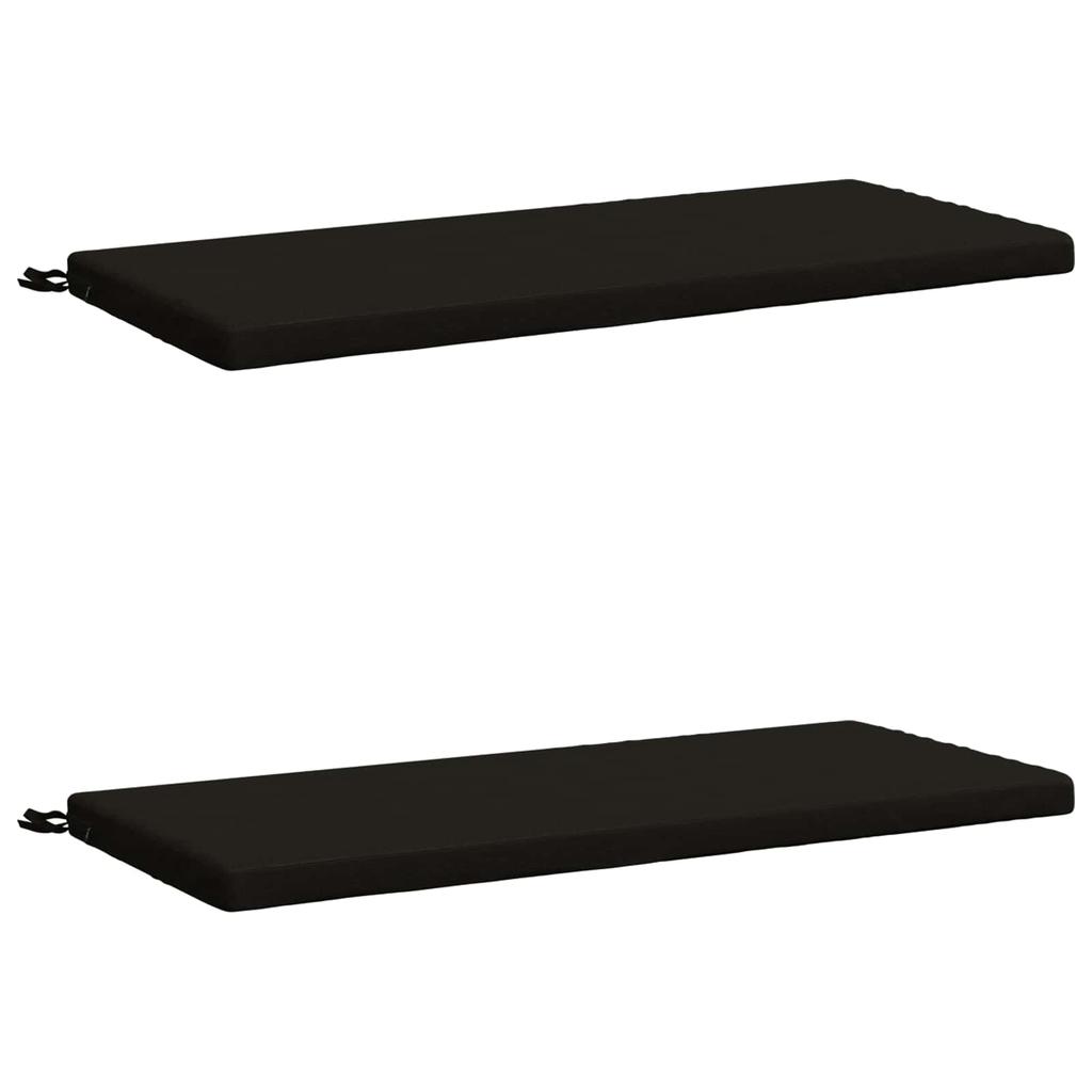 2 piece Bench Cushion Set SOEST 2 pcs 100percent Polyester Black