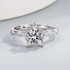 Trendy Five-Pointed Star Moissanite-Style Adjustable Open Ring