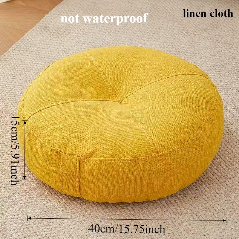 Waterproof Floor Seat Cushion Solid Color Suitable for Meditation Yoga Round Seat Pads Mat with Fillings Thicken Pads Cuscineria