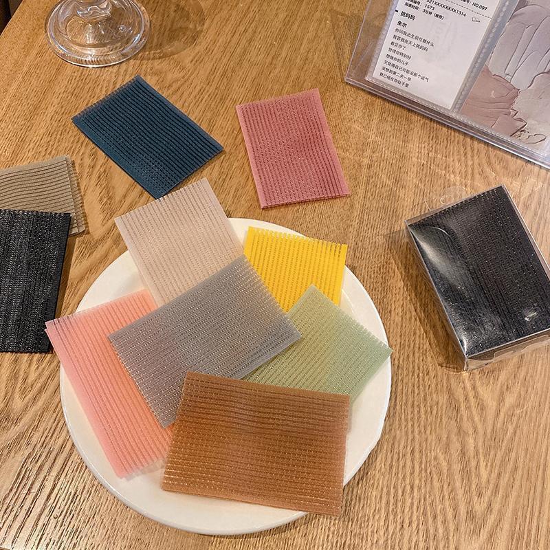 10 Stück Einfarbig Pony Magische Klebepads Haaraufkleber Clip Frauen Gesicht waschen Make-up Klettverschluss Patch Haaraccessoires Styling Werkzeuge
