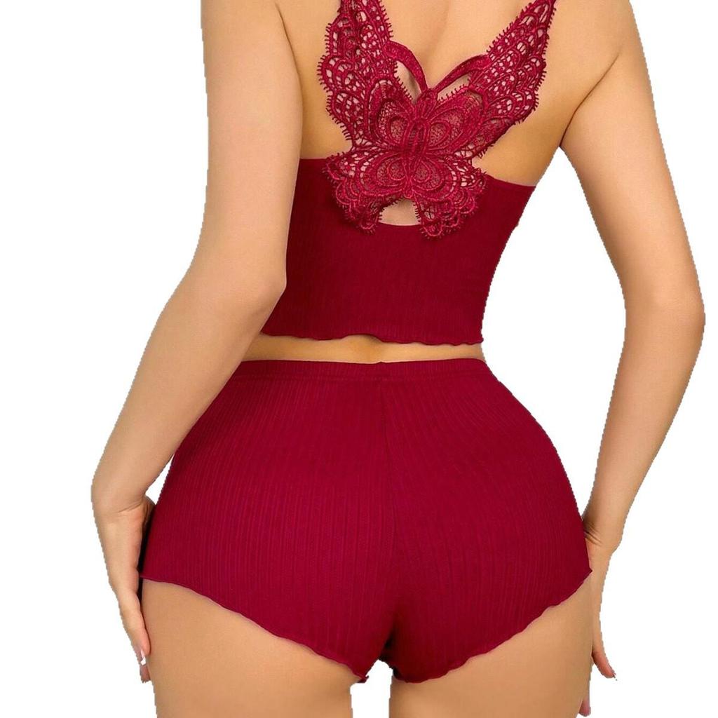 Cross-Border Women's Butterfly Pajama Set - Fashionable, Slimming, Sexy Home Wear