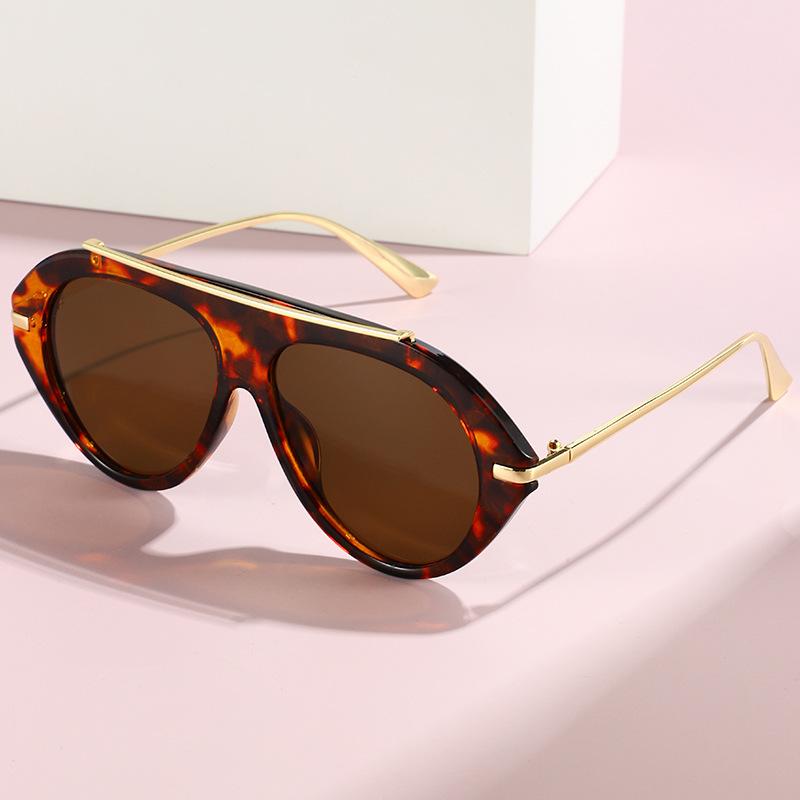 Fashion sunglasses women's high-end UV-proof toad glasses European and American new large-frame personalized sunglasses street shooting