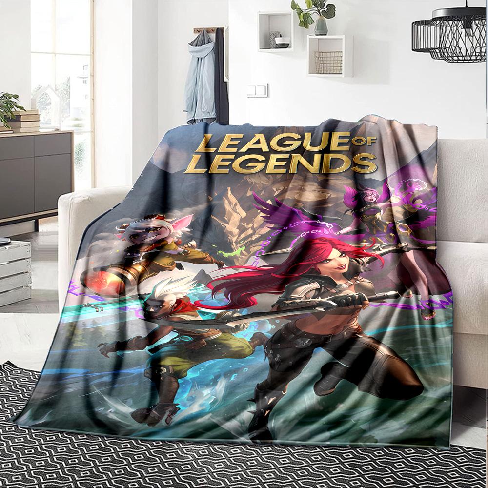 1pc Blanket - League of Legends Print Design,Lightweight Blanket for Sofa,Bed- Soft &Warm,Gift for All Seasons