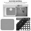 2 st ihåliga silikon diskbänkskyddsmattor värmebeständiga köksdiskbänksmattor med halkfria upphöjda fötter för botten av diskbänken