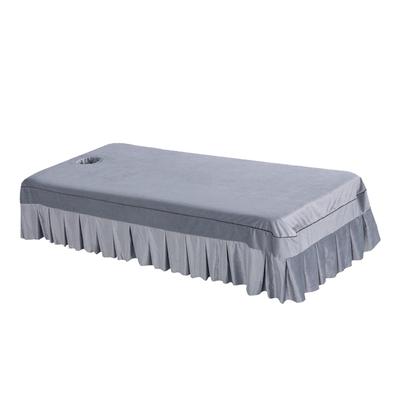 2pcs Hotel Spa Massage Bed Cover Beauty Face Table Valance Sheet White