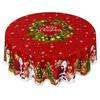 Christmas Tablecloth with Holiday Decorations for Dining Table and Placemat