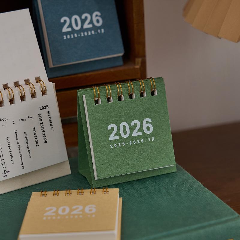 Mini Tischkalender 2026 Klein Stehend Umblätterbar Wochenkalender Kreativer Spiralgebundener Kalender Planer Für Tägliche Terminplanung