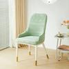 1/2/4/6Pcs Dining Chair Covers Jacquard Stretch Chair Slipcovers Curved Small Armchair Cover Solid Color For Hotel Household Wedding