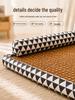 Rattan Woven Cooling Cat & Dog Bed - Universal Pet Mat for Small to Medium Breeds