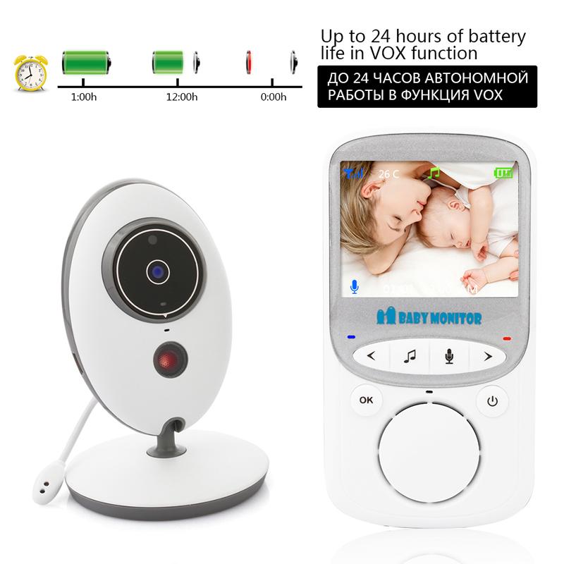 VB605 2.4 Inch Wireless Video Baby Monitor Color Camera Intercom Night Vision Temperature Monitoring Baby Nanny  Network-free