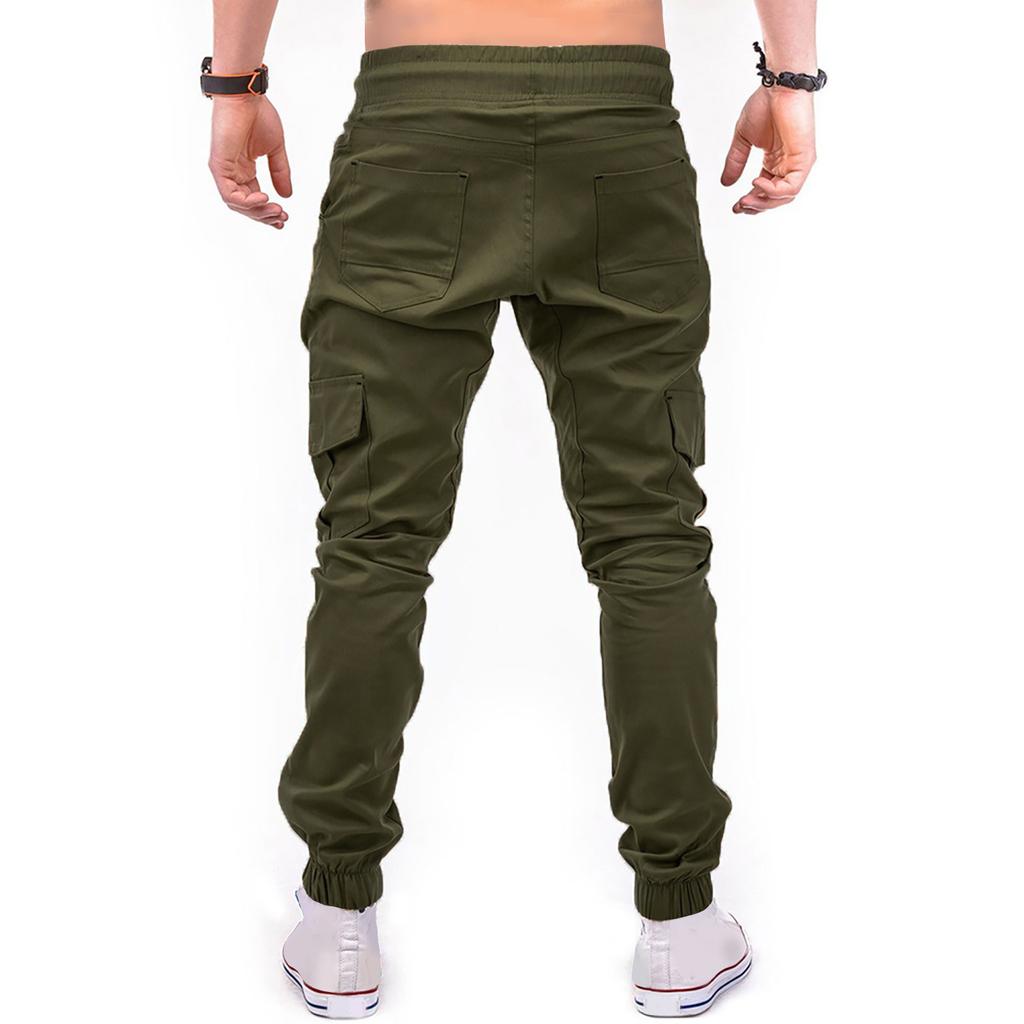 Fashion Men's Sport Color Bandage Casual Loose Sweatpants Drawstring Pant