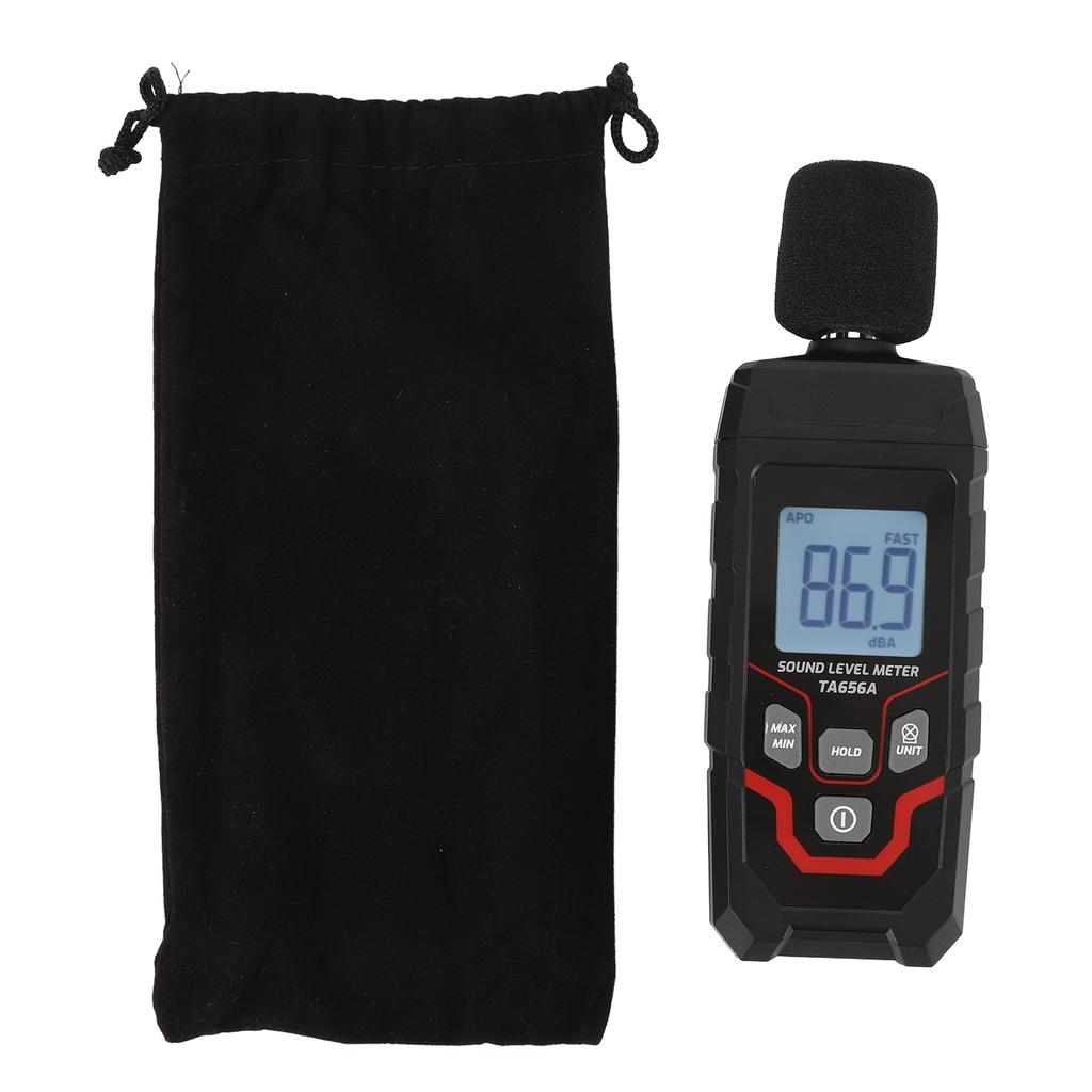 Digital Decibel Meter 30.0 to 130dBA Range + 1.5dB Accuracy Large Screen Portable Sound Level Meter