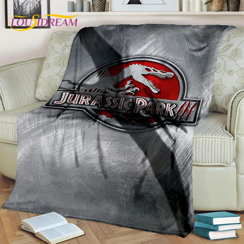 Jurassic Park Dinosaur 3D Cartoon Blanket,Flannel Throw Blanket for Home Bedroom Bed Sofa Picnic Office Hiking Leisure Nap Gift