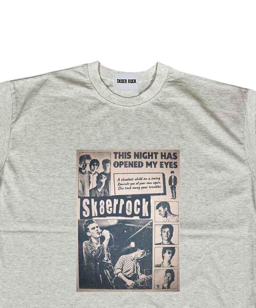 SK8ER ROCK Band Poster T-Shirt ((Oatmeal))