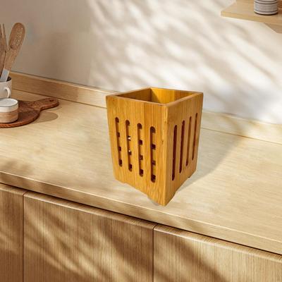 Bambus Essstäbchenhalter, Essstäbchen-Abtropfgestell, Utensilienorganizer, Aufbewahrung