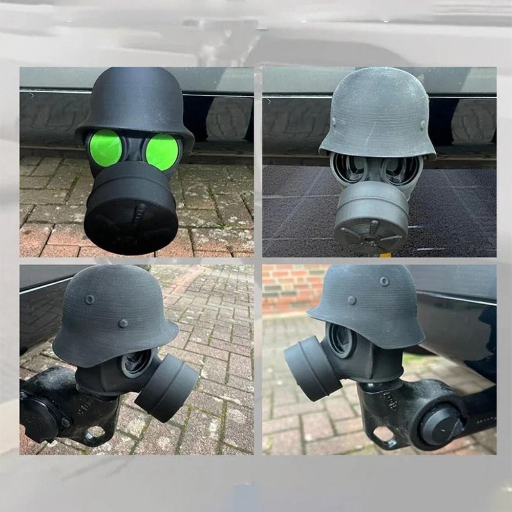 3D Printed Trailer Cover Aesthetic Gas Mask Helmet Cover Cap Secure Hook Protector