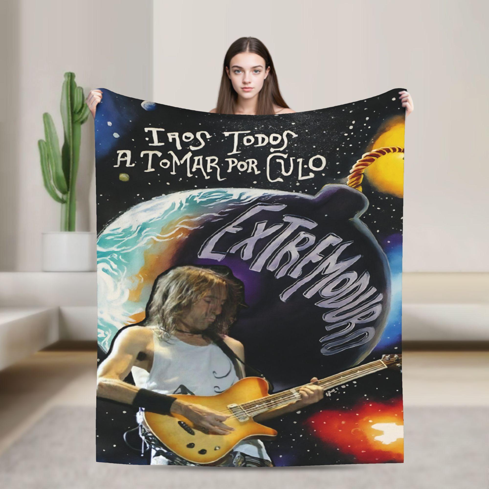Extremoduro Spanish Hard Rock Band Blanket Soft Warm Robe Iniesta Throw Blanket Winter Decorative Bedroom Novelty Bedspread 75x90cm