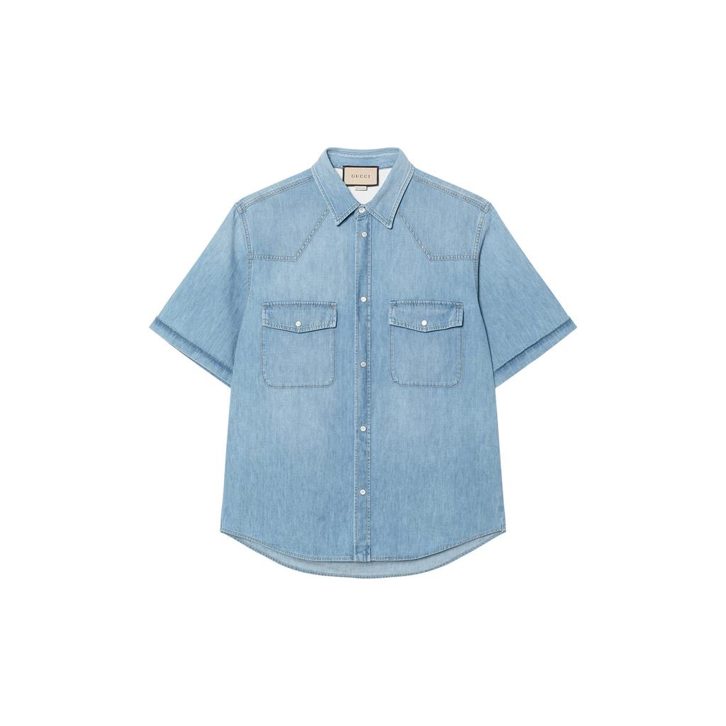 Gucci Short Sleeve Denim Shirt 729938-XDCC2-4447