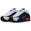 Nike Shox R4 Rutschfest Abriebfest Niedrig geschnitten Freizeit Laufschuhe Unisex Blau Weiß HQ1988-400